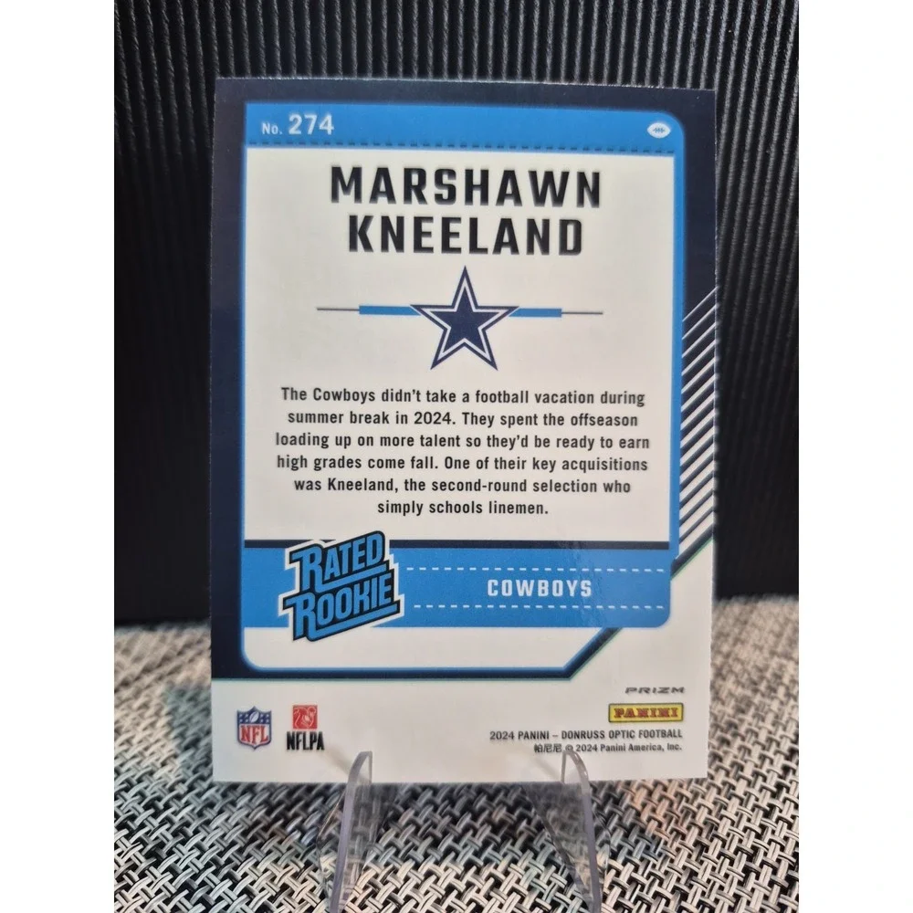 2024 Panini Donruss Optic - Rated Rookie Marshawn Kneeland #274 Pink Prizm (RC)